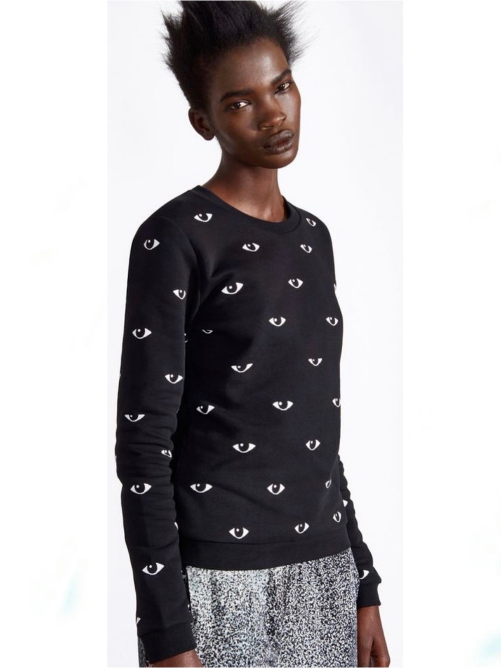 Kenzo Paris Rhinestone Eye Sweater Small